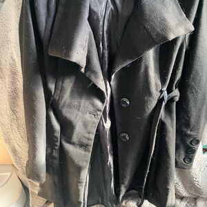 Stylish Black Pea Coat